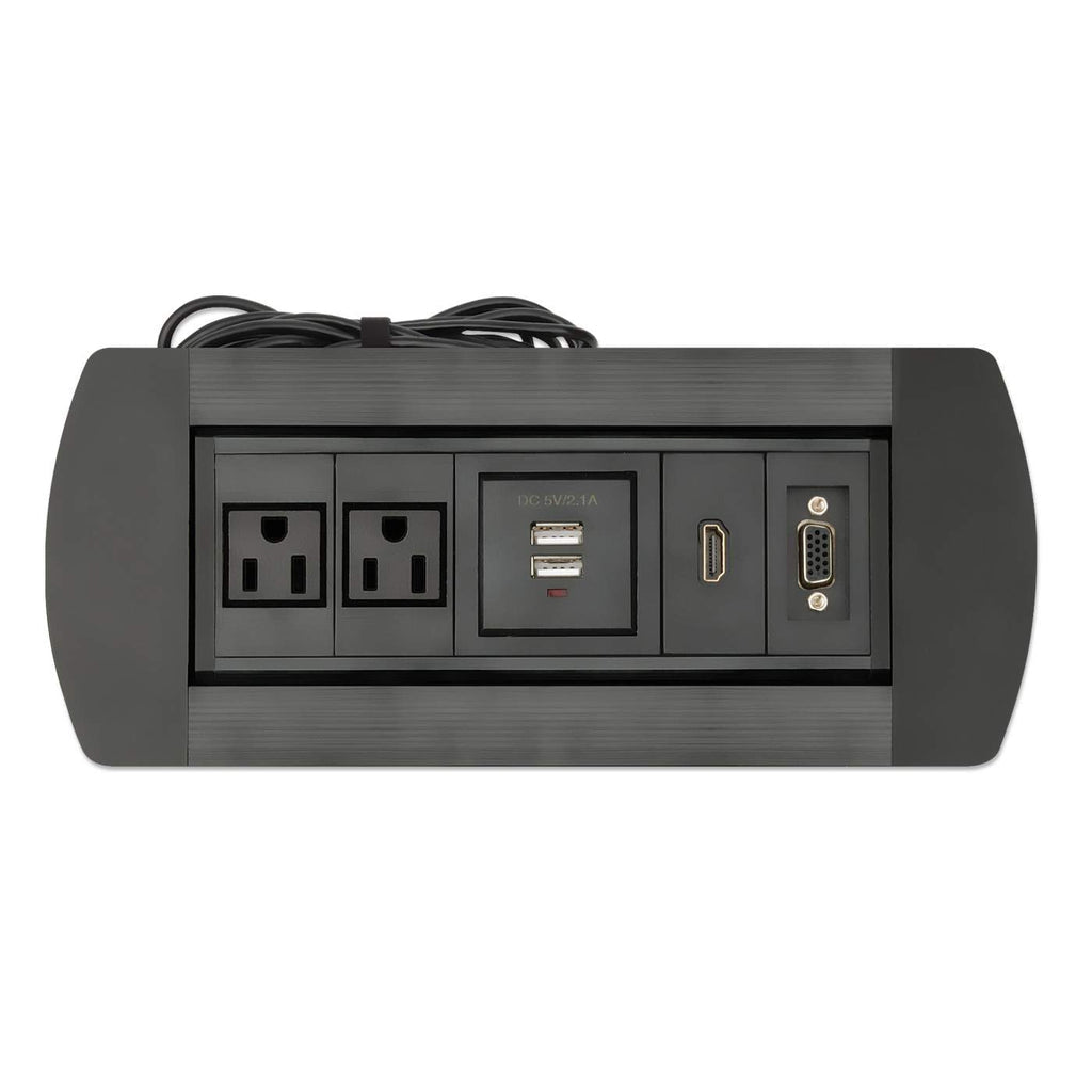 CAJA DE CONEXION PARA MESA CON ENCHUFE USB HDMI VGA