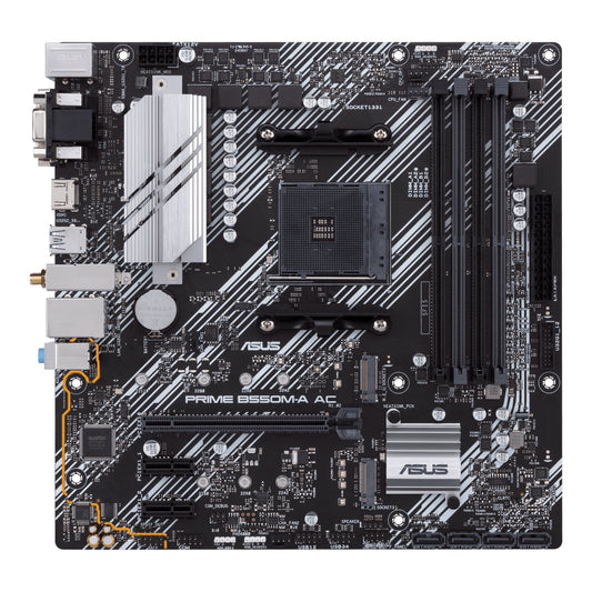 TARJETA MADRE ASUS PRIME B550M A AC AM4 MATX PCIE 4.0 HDMI VGA WIF