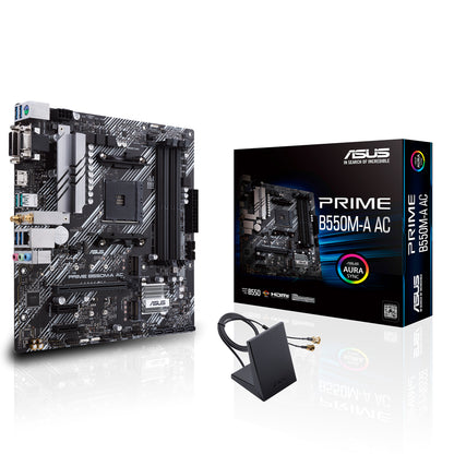 TARJETA MADRE ASUS PRIME B550M A AC AM4 MATX PCIE 4.0 HDMI VGA WIF