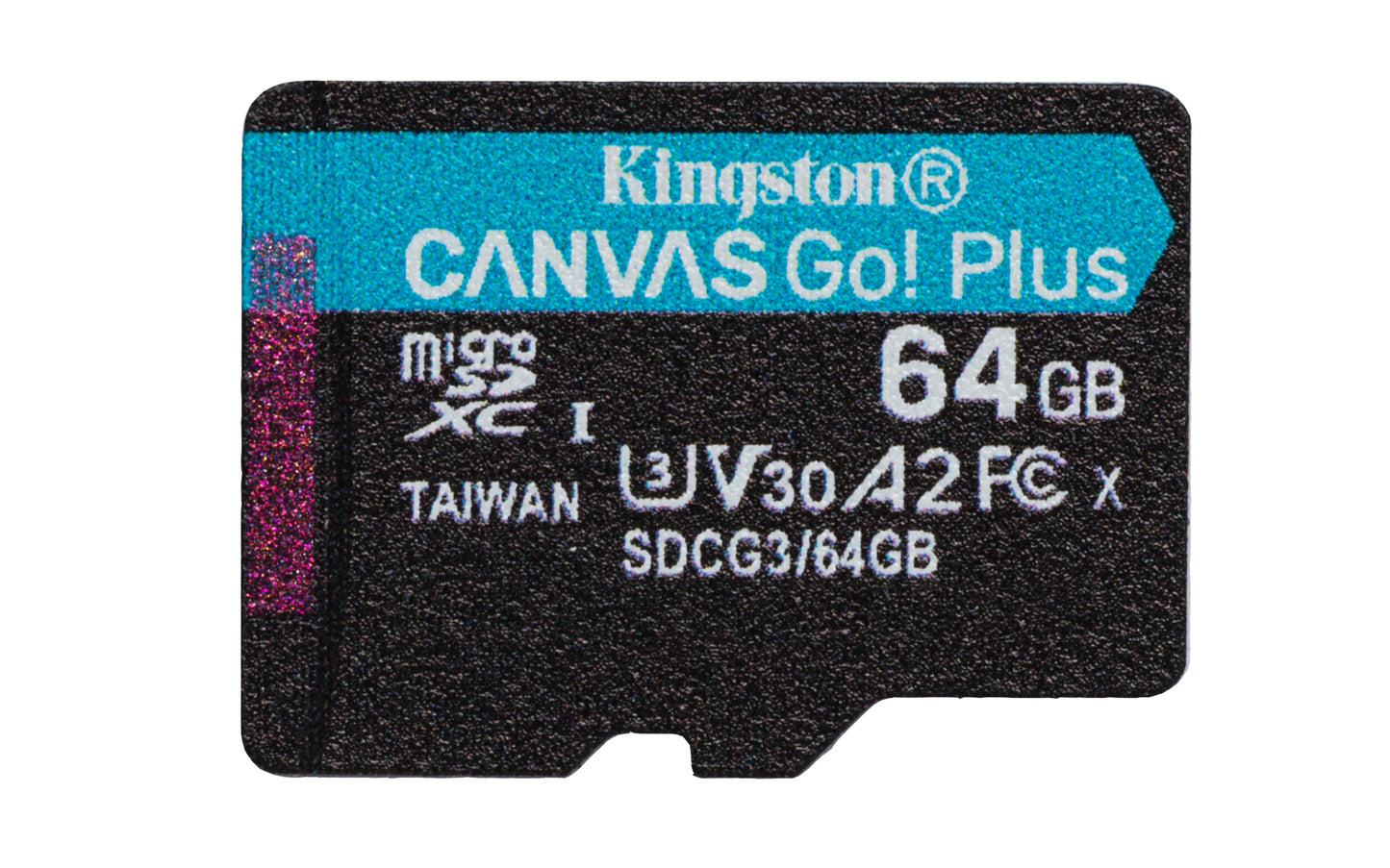 MICRO SDXC MEMORIA KINGSTON 64GB CANVAS GO PLUS A2 U3 V30 CARD