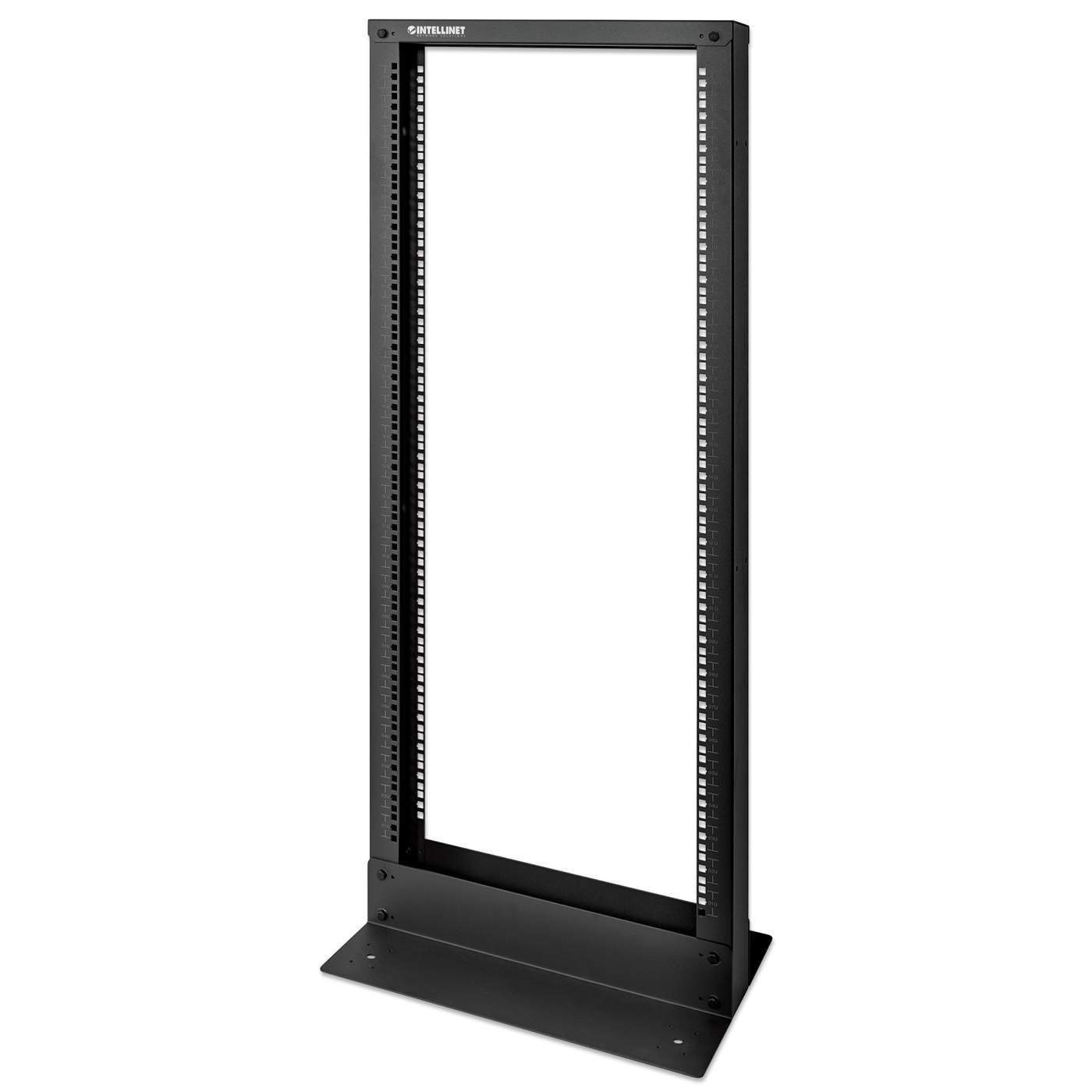 Rack Intellinet de Dos Postes 19" 26U Estándar Desarmado Flactpack Color Negro