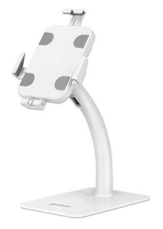 Soporte de Suelo Manhattan Antirrobo para Tablet/iPad 7.9" a 11" Color Blanco