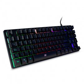 Teclado Vorago Start The Game KB-503 TenKeyless Iluminación RGB USB Color Negro