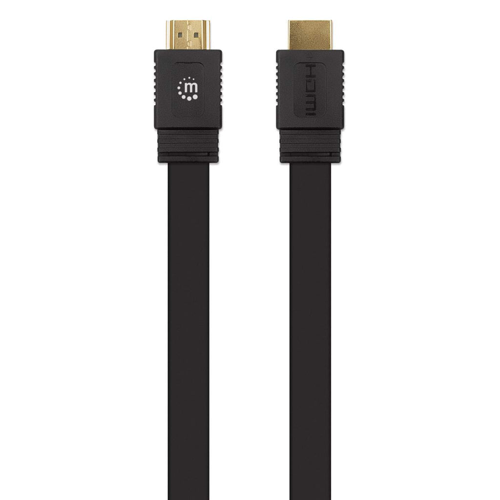 Cable Manhattan HDMI Plano Alta Velocidad con Ethernet 10m Color Negro