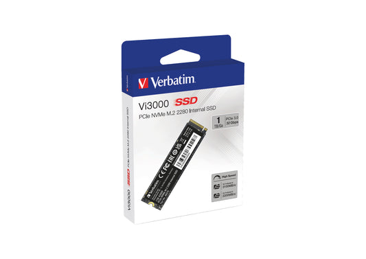 Disco Interno Verbatim SSD Vi3000 PCIe NVMe de M.2 2280 y 1 TB