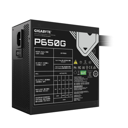 Fuente de Poder Gigabyte GP-P650G 650W ATX 12V 80 Plus Gold 20+4 pin Fan 120mm Negro