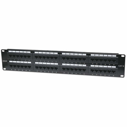 PANEL DE PARCHEO CAT6 UTP 48 PTOS RJ45 MONTAJE RACK 19IN 2U