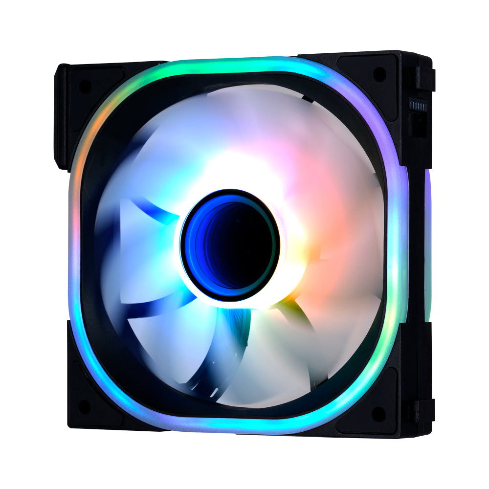 VENTILADOR VORAGO MODULAR GAME FACTOR FG500 120MM 58 CFM 1900 RPM RGB COMPATIBLE CON FG500 NEGRO