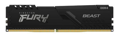 Memoria Ram Kingston FURY Beast 8 GB 2666MHz DDR4 CL16 DIMM Color Negro