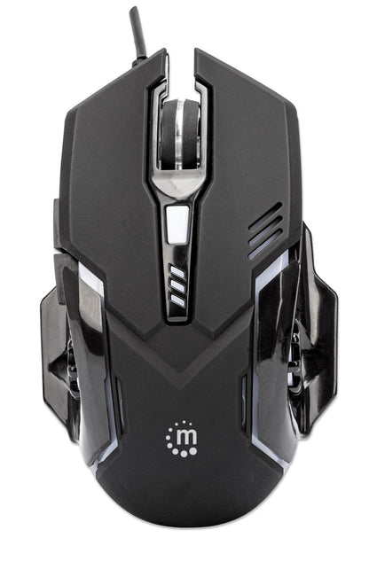 MOUSE OPTICO GAMING 6 BOTONES 3 200DPI ILUMINACION LED NEGRO