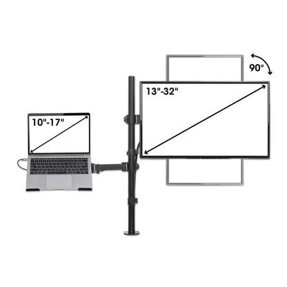 SOPORTE ESCRITORIO 1 MONITOR 13 A 32 8KG Y LAPTOP 10IN A 17IN 8KG