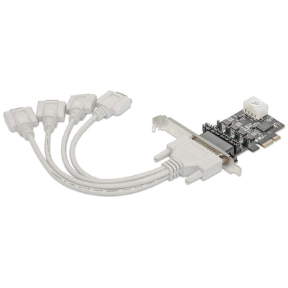 TARJETA SERIAL PCIE CON ADAPTADOR 4 PUERTOS DB9