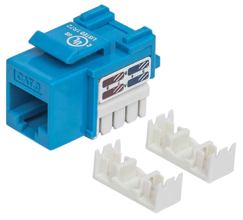 JACK RJ45 CAT6 UTP KEYSTONE DE IMPACTO AZUL