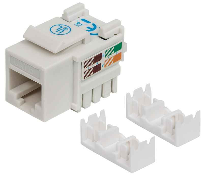 JACK RJ45 CAT6 UTP KEYSTONE DE IMPACTO BLANCO