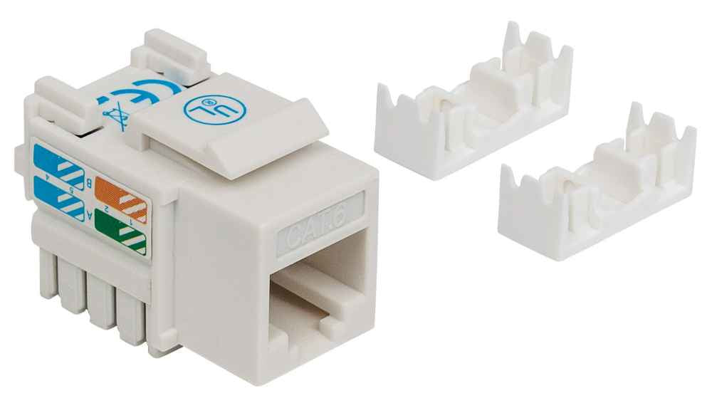 JACK RJ45 CAT6 UTP KEYSTONE DE IMPACTO BLANCO