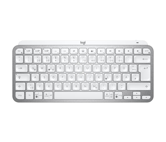 Logitech MX Keys Mini teclado Universal RF inalámbrico + bluetooth Aluminio, Blanco