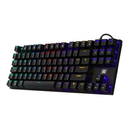 TECLADO VORAGO START THE GAME KB-600 MECANICO TKL RGB RAINBOW SOFTWARE NEGRO