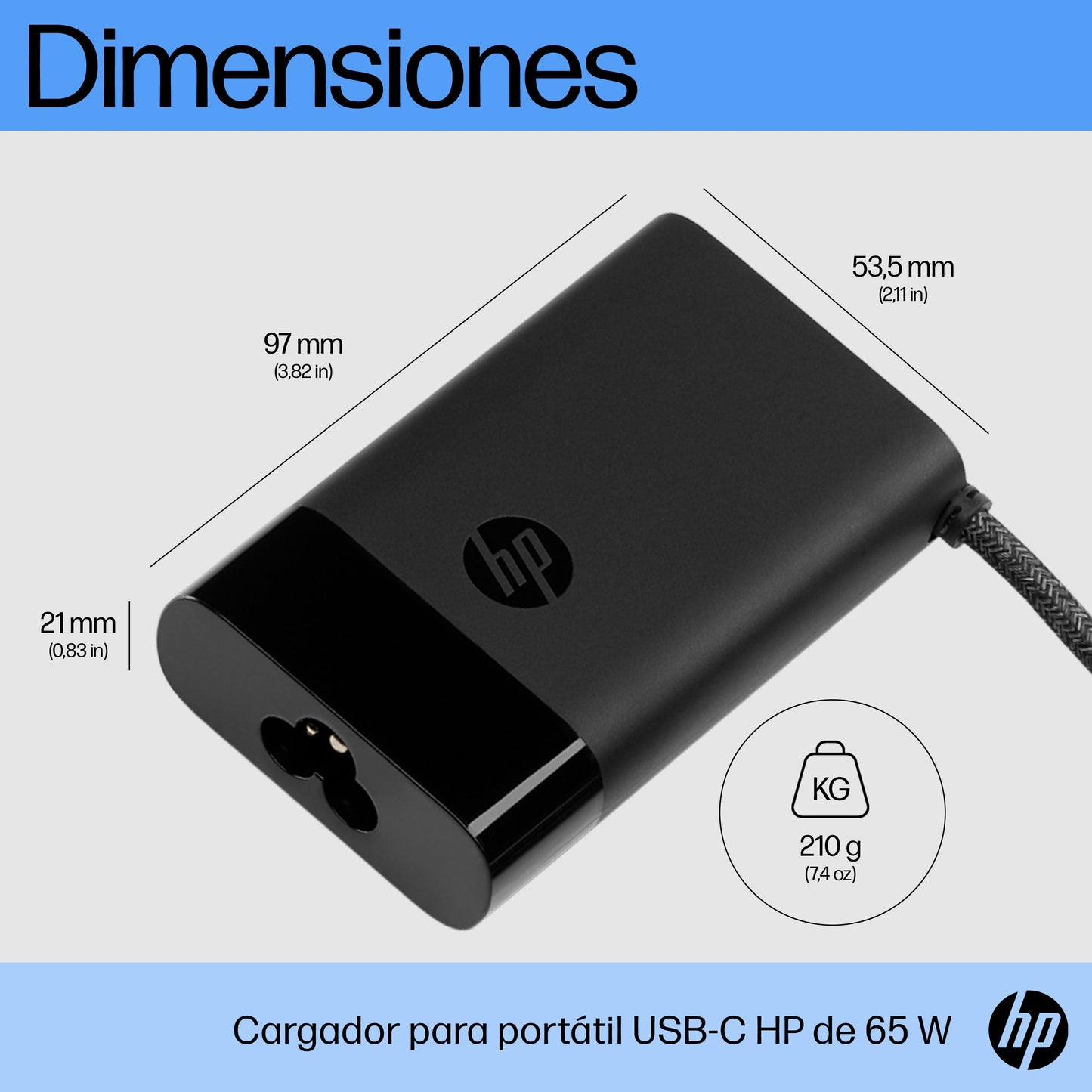 CARGADOR LAPTOP HP 65W USB-C