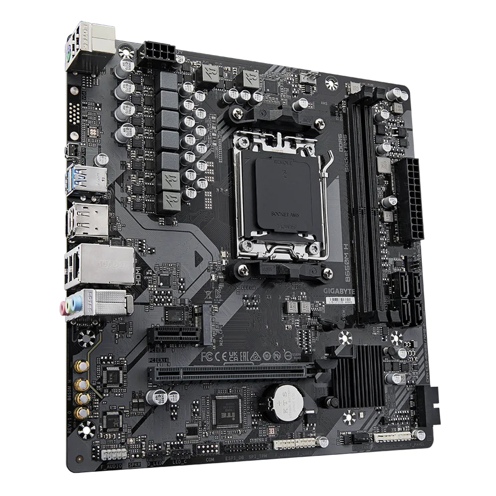 Tarjeta Madre Gigabyte B650M H 2xDDR5 128GB 6400Mhz HDMI DP M.2 PCIe 4.0 S AM5 Ryzen mATX