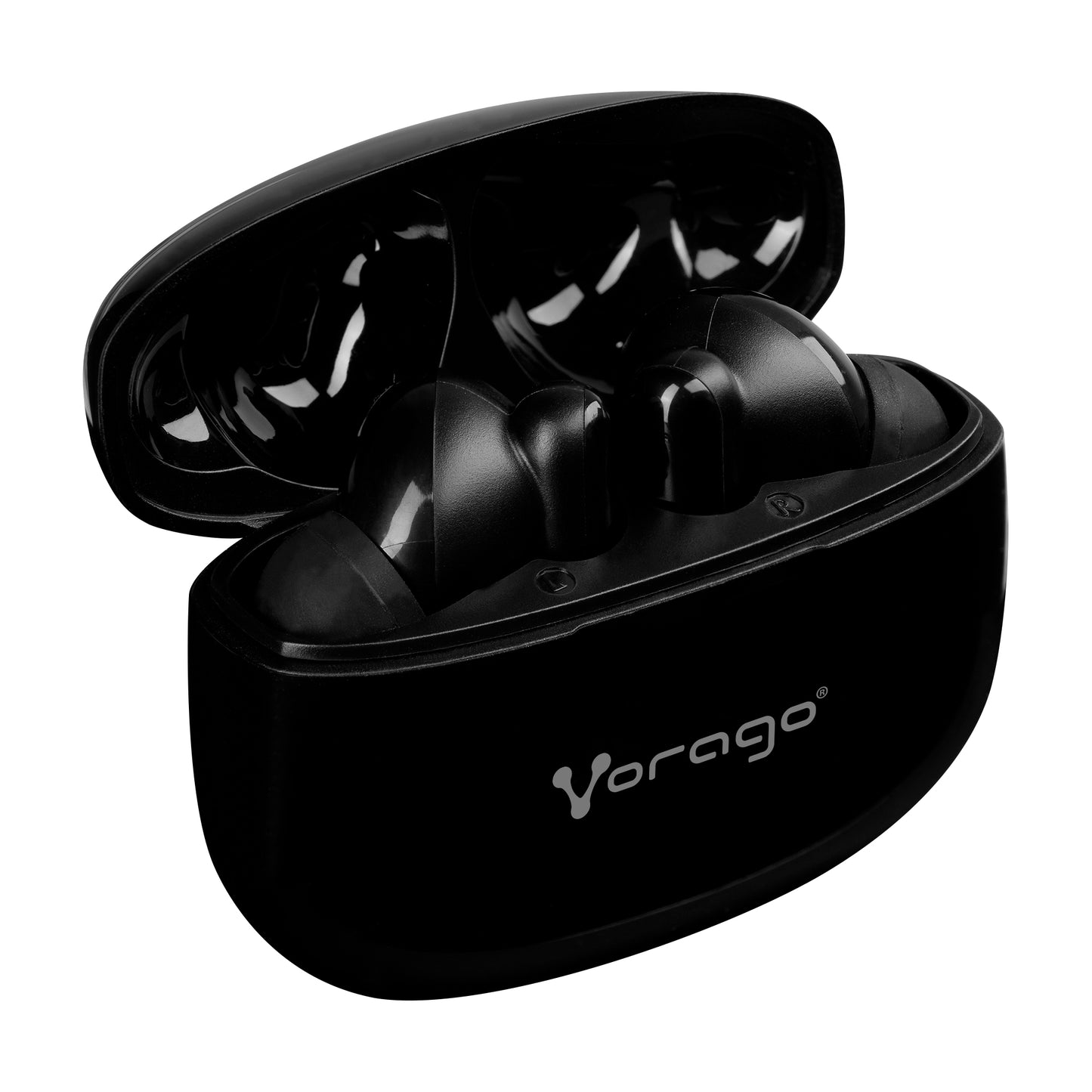 Audífono Vorago ESB-202 Bluetooth 5.3 Manos Libres 4.5 Horas Control Táctil Negro