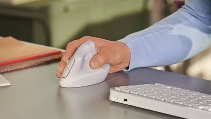 MOUSE ERGONOMICO LIFT VERTICAL WHITE