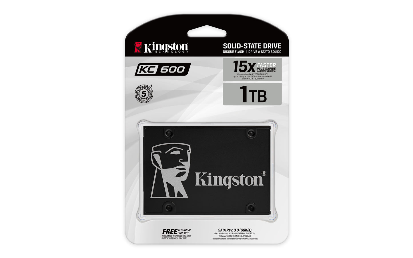 SSD ESTADO SOLIDO KINGSTON 1024 G SSD KC600 SATA3 2.5 SSD 7MM