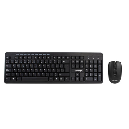 Teclado y Mouse Vorago KM-304 Inalámbrico Multimedia USB Color Negro