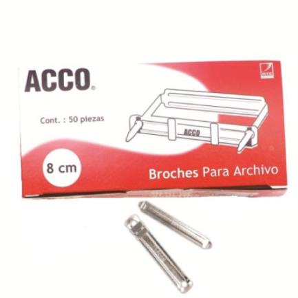 Broche Acco No.8 cm P1580 C/50 Pzas