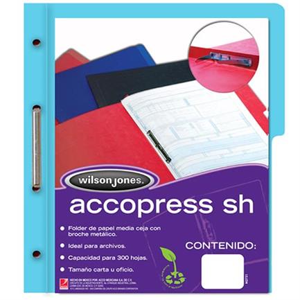 CARPETA ACCO PRESS MC P4553 CARTA AZUL CLARO C/10