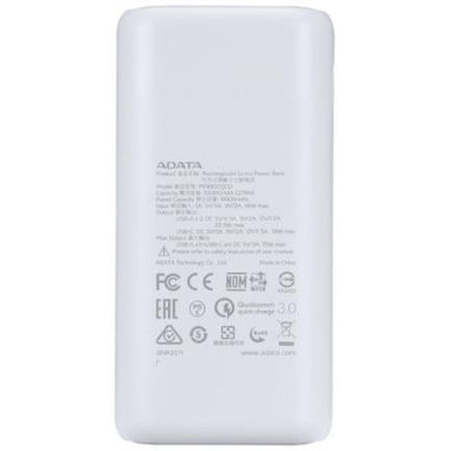 Power Bank Adata Digital P10000QCD 10000mAh Color Blanco