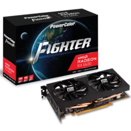 Tarjeta de Video AMD PowerColor Fighter Radeon RX6600 8GB Dual Fan GDDR6 PCIe 4.0 128-bit 1xHDMI 3xDP