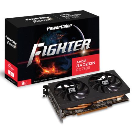 Tarjeta de Video AMD PowerColor Fighter Radeon RX7600 8GB Dual Fan GDDR6 PCIe 4.0 128-bit 1xHDMI 3xDP