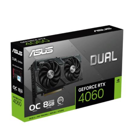 Tarjeta de Video Asus Dual GeForce RTX4060 OC 8GB Dual Fan GDDR6 PCIe 4.0 1xHDMI 3xDP