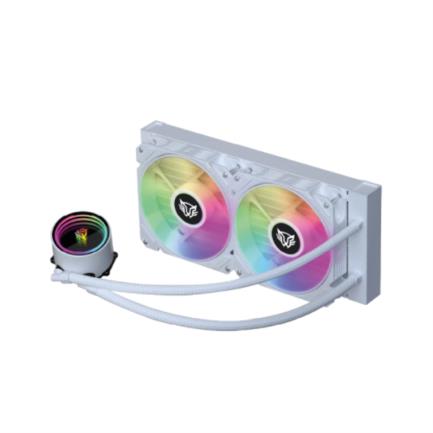 Enfriamiento Liquido Acteck 240 para CPU Hydrox Pro HX20 2 Vent 120 mm ARGB  Bomba con Cabezal Infinito RGB PWM + 4 Pines + Conector AURA  Seguro para CPU de Intel y AMD Legend Series Blanco