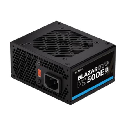 Fuente de Poder Acteck Blazar Evo FS500E SFX 500W  1x20+4 pin + 1xAtx 4 + 2xSata  2xMolex 4 pin Negro