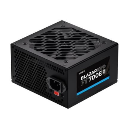 Fuente de Poder Acteck Blazar Evo FT700E ATX 700W 1x20+4 pin + 1xEps 4+ pin 4 + 2xPcie 6+2 pin + 3xSata + 2xMolex 4 pin  Negro