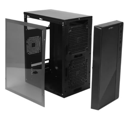 Gabinete Acteck con Fuente 500w Compacto Mini Torre Kioto GC220 Micro Atx y Mini Itx Acrilico USB 2.0 Negro