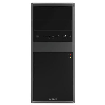 Gabinete Acteck Media Torre Kiruna II GM420 Max MB ATX Fuente ATX 500W Full Metálico + Frente Sólido 2xUSB 2.0 Negro