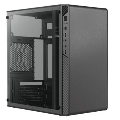 Gabinete Acteck Mini Torre Performance II GI215W Max MB M-ATX Fuente ATX Plus 500w Panel Izq Acrilico + Frente Solido 2xUSB 2.0 Essential Series Negro