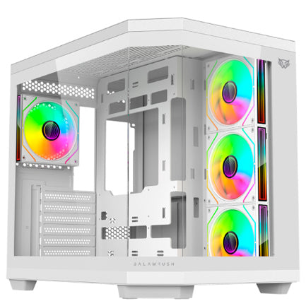 Gabinete Gamer Acteck Media Torre Tank Master 9600 TB Max MB ATX Ultra Wide + Sin Bordes/1xUSB C + 1xUSB 3.0 + 1x USB + Audio+ 4xFan ARGB / Blanco