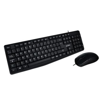 Kit Teclado y Mouse Acteck Creator MK210 Alámbrico USB 1200dpi Color Negro