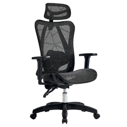 Silla de Oficina Ergonomica Acteck Floe Plus EC727 / Malla + PP + Nylon / Piston Clase 3 + Soporta hasta 120 Kg + Mecanismo Mecanico + 135Â° / Reposabrazos 3D + Reposapies/ Elite Negro