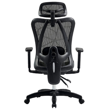 Silla de Oficina Ergonomica Acteck Floe Plus EC727 / Malla + PP + Nylon / Piston Clase 3 + Soporta hasta 120 Kg + Mecanismo Mecanico + 135Â° / Reposabrazos 3D + Reposapies/ Elite Negro