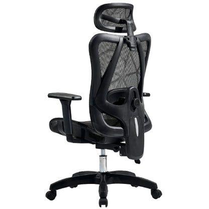 Silla de Oficina Ergonomica Acteck Floe Plus EC727 / Malla + PP + Nylon / Piston Clase 3 + Soporta hasta 120 Kg + Mecanismo Mecanico + 135Â° / Reposabrazos 3D + Reposapies/ Elite Negro