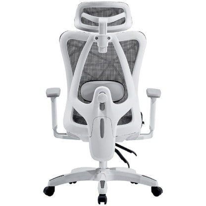 Silla de Oficina Ergonomica Acteck Floe Plus EC727 / Malla + PP + Nylon / Piston Clase 3 + Soporta hasta 120 Kg + Mecanismo Mecanico + 135Â° / Reposabrazos 3D + Reposapies/ Elite Blanco