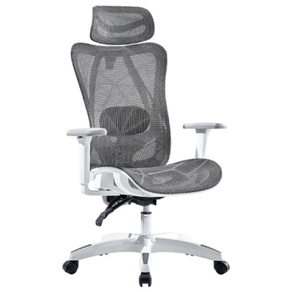 Silla de Oficina Ergonomica Acteck Floe Plus EC727 / Malla + PP + Nylon / Piston Clase 3 + Soporta hasta 120 Kg + Mecanismo Mecanico + 135Â° / Reposabrazos 3D + Reposapies/ Elite Blanco