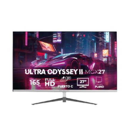 Monitor Gamer Acteck Plano 27" Ultra Odyssey II MGX27 VA + 165Hz + 1ms + Full HD 1080p HDMI + DP + TYPE-C 15W + 3.5mm + VESA 100 x 100 mm Blanco