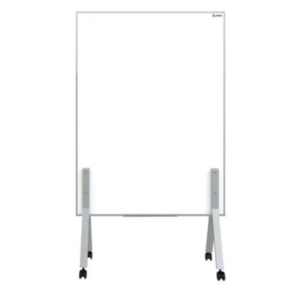 Pintarrón Móvil Alfra Lux Doble Superficie Metálico Tela Corcho 150X110cm