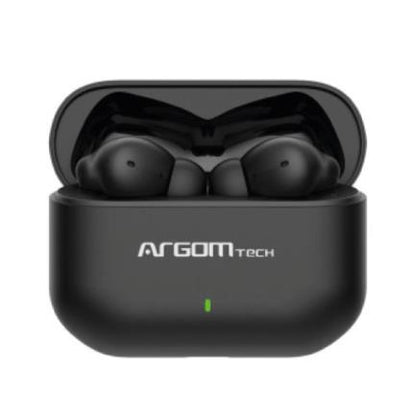 Audifonos Argomtech Inalámbricos Skeipods E85 Control Táctil Resistente al Agua Carga Rápida Bluetooth 5.3 Color Negro