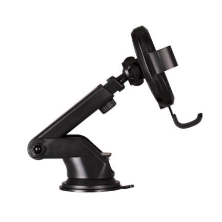 Soporte Argomtech para Celular Cargador Inalámbrico Rápido Brazo Telescópico 15W Rotación 360 Color Negro